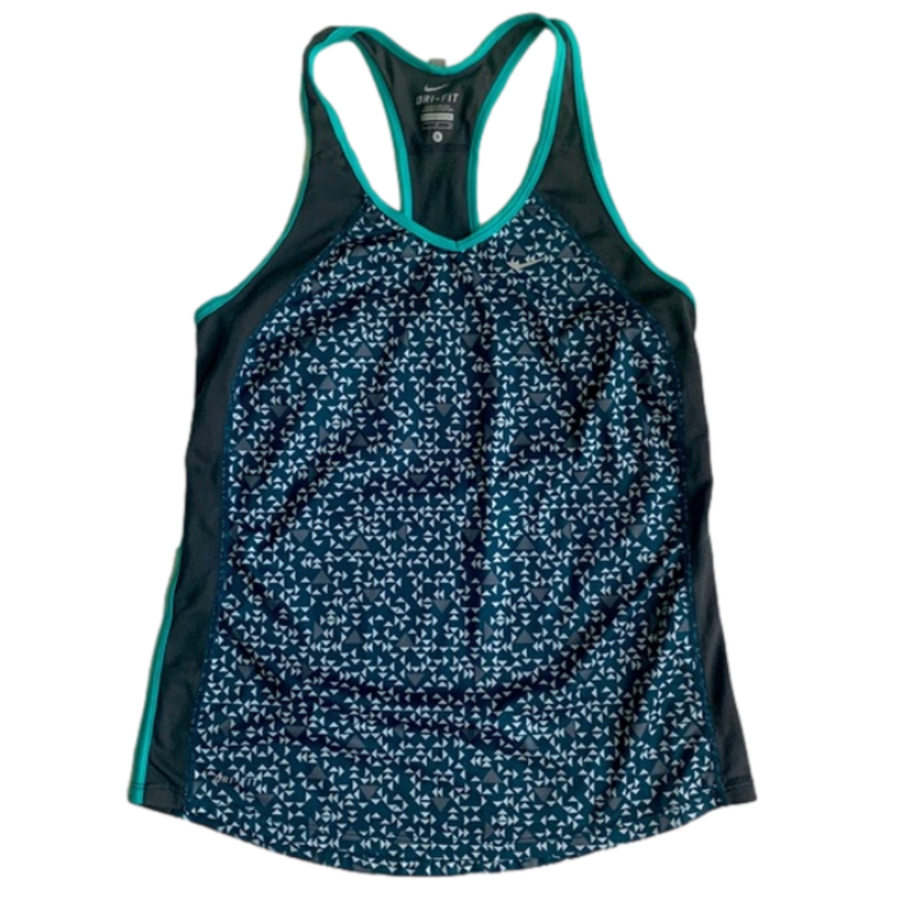 NIKE Dri Fit Racerback Athletic Sleeveless Geometric Tank Small